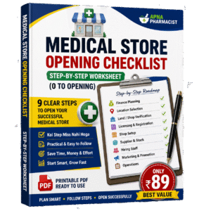 Medical Store Opening Step-by-Step Worksheet